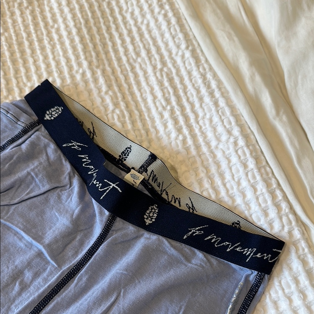 Free people movement Blue ski longunderwear with Black Waistband